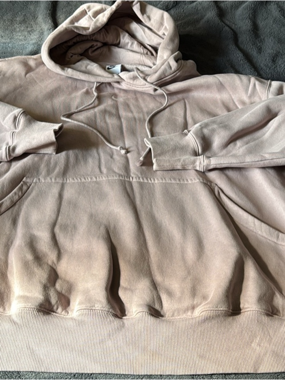 Nike Blush Pink Embroidered Swoosh Hoodie